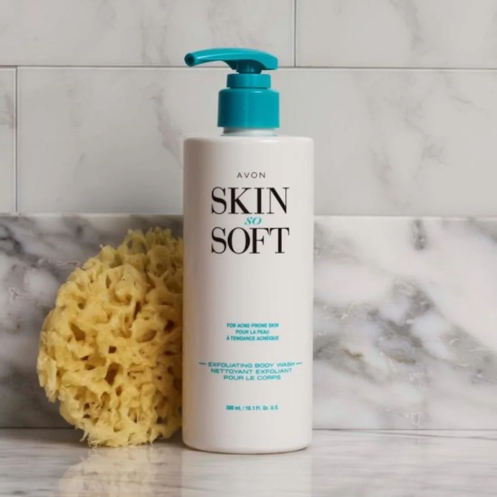 *AVON* Skin So Soft Exfoliating Acne-Prone Skin Body Wash 10.1 fl. oz.